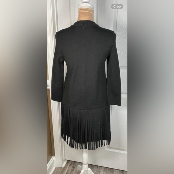 GIRL KAIYL ~ Black Fringed‎ Dress ~ Small - Picture 5 of 7